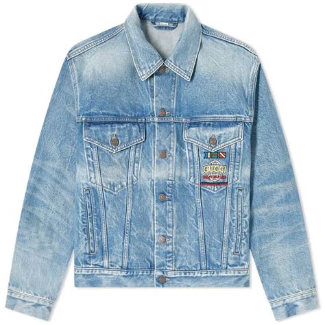 gucci boys denim jacket|gucci jacket sale men.